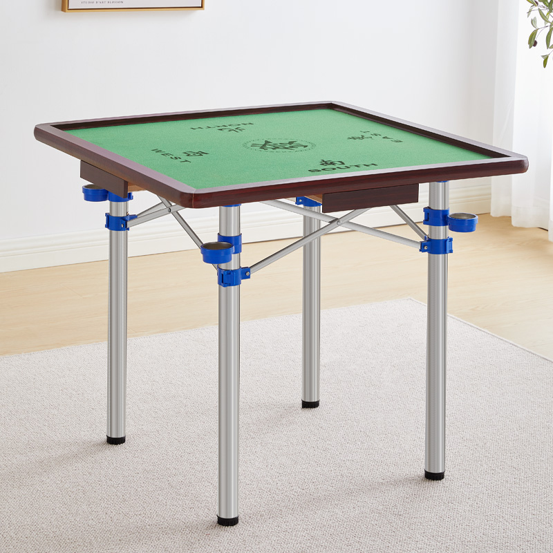 折叠麻将桌家用手动简易小型棋牌桌麻雀餐桌可便携手搓麻将张张