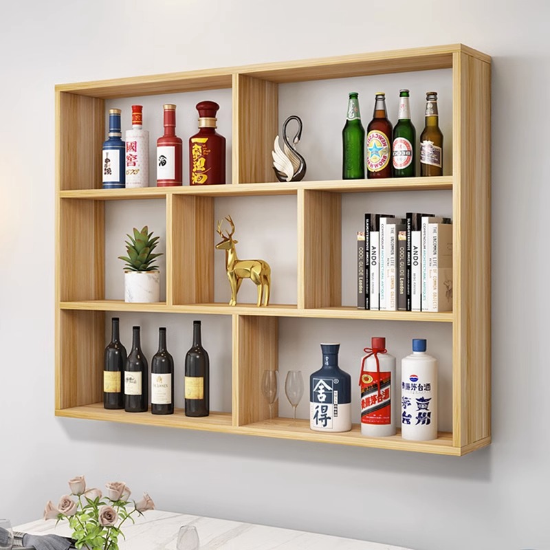 酒柜挂墙壁挂式餐厅饭店墙上饭店靠墙简易红酒架展示架多层置物w&