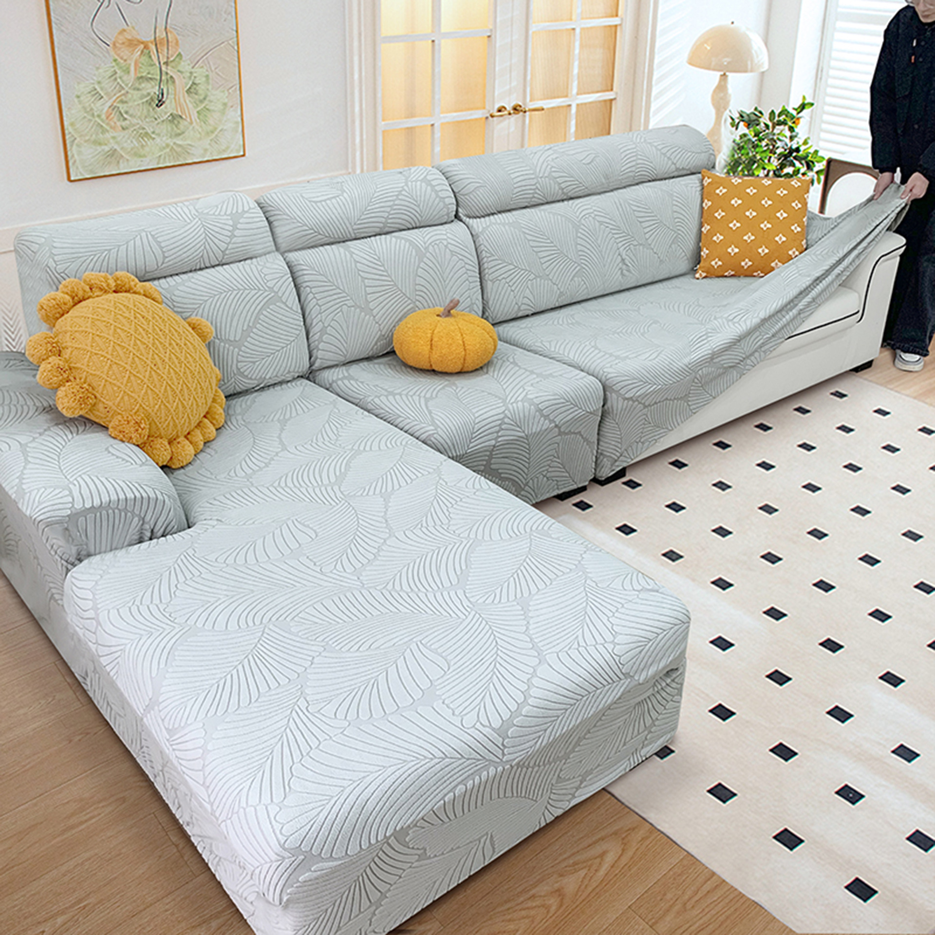 弹力沙发套罩全包套新款四季通用三位一贵妃沙发保护套防猫抓