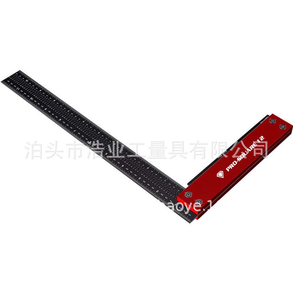 铝合金角尺木工洞洞尺 木工角尺 划线尺Precision Square宽座角尺