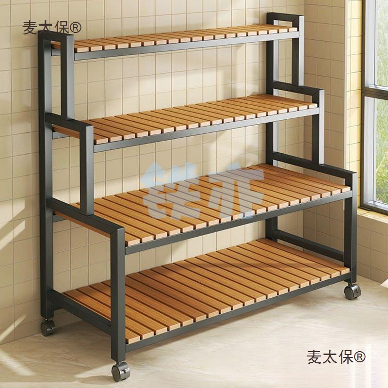 阶梯式花架阳台置物架家用多肉花架麦落地花架移动花架带轮可太保