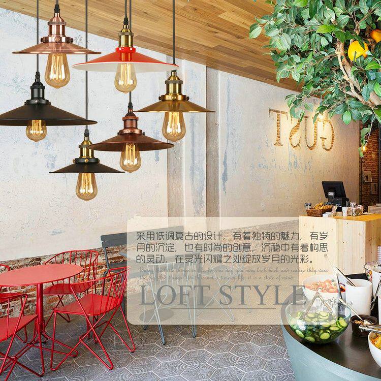 美式乡村复古吊灯工业风走廊个性书房仓库铁艺酒吧台单头吊线灯具