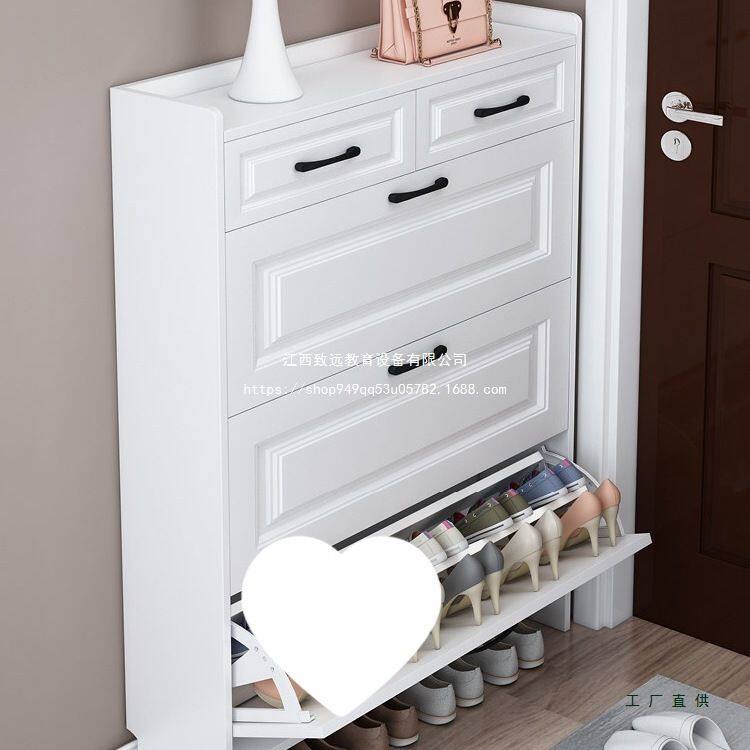 鞋柜17cm经济型家用门口简约现代多功能收纳柜窄翻斗式小鞋架