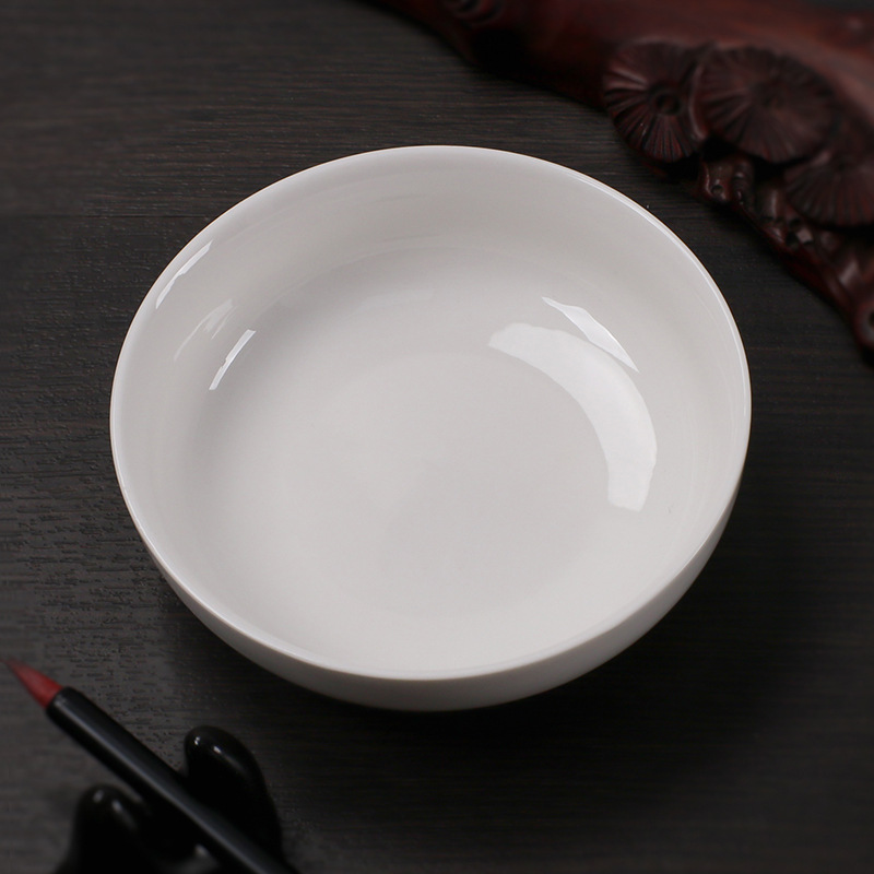 加深圆形陶瓷墨碟小笔搁初学者练习书法毛笔字墨池书法墨汁墨水水