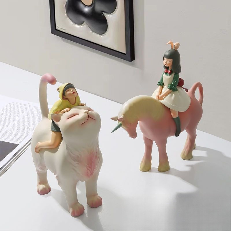 简约夜行独角兽艺术品摆件创意酒柜家居工艺品装饰品包邮量大优惠