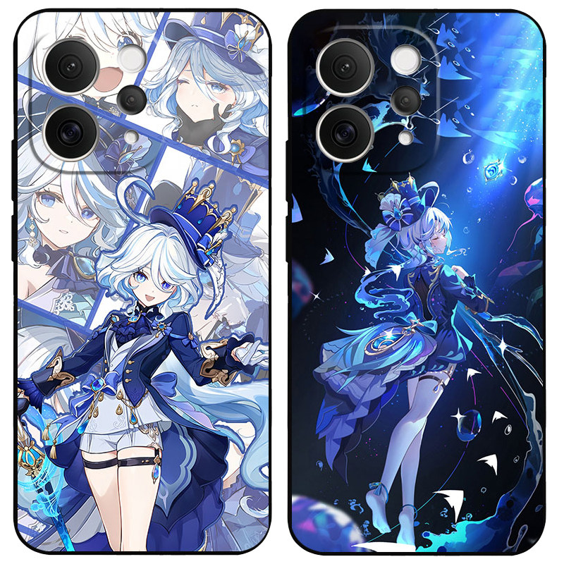 适用vivos50手机壳动漫定制个性创意全包防摔保护套新款磨砂软壳二次元水神芙宁娜