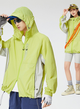 山系轻薄防晒衣女黑胶帽檐防晒服男钓鱼徒步防紫外线UPF100皮肤