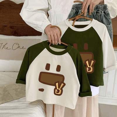 男童秋装新款儿童秋季恤上衣潮帅气时髦中小童春秋款女童打底衫