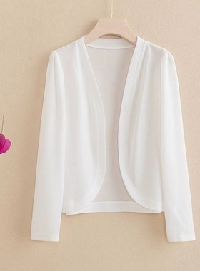 夏季新款冰丝开衫外搭披肩薄款小外套配裙子旗袍气质防晒衣女