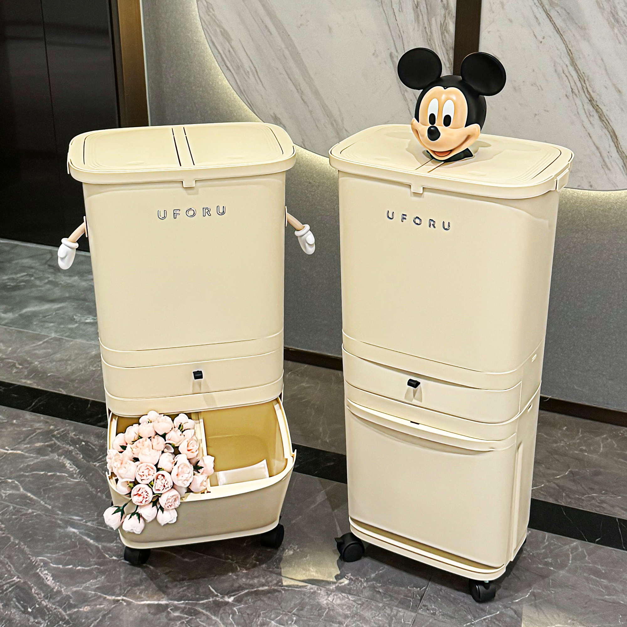 厨房垃圾桶免弯腰家用