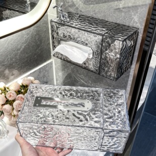 洗脸巾收纳盒化妆室厕所壁挂式抽取式纸巾纸盒多功能棉棒棉柔巾放