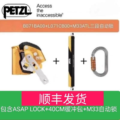 攀索PETZL ASAP LOCK B071BA00带锁定功能游走式移动止坠器套装