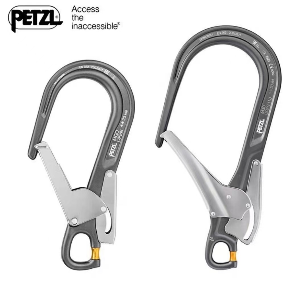 攀索PETZL MGOO60 M080AA00 OPEN高空作业工业救援大开口大钩挽锁