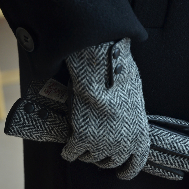 harris羊毛防寒可触屏保暖手套