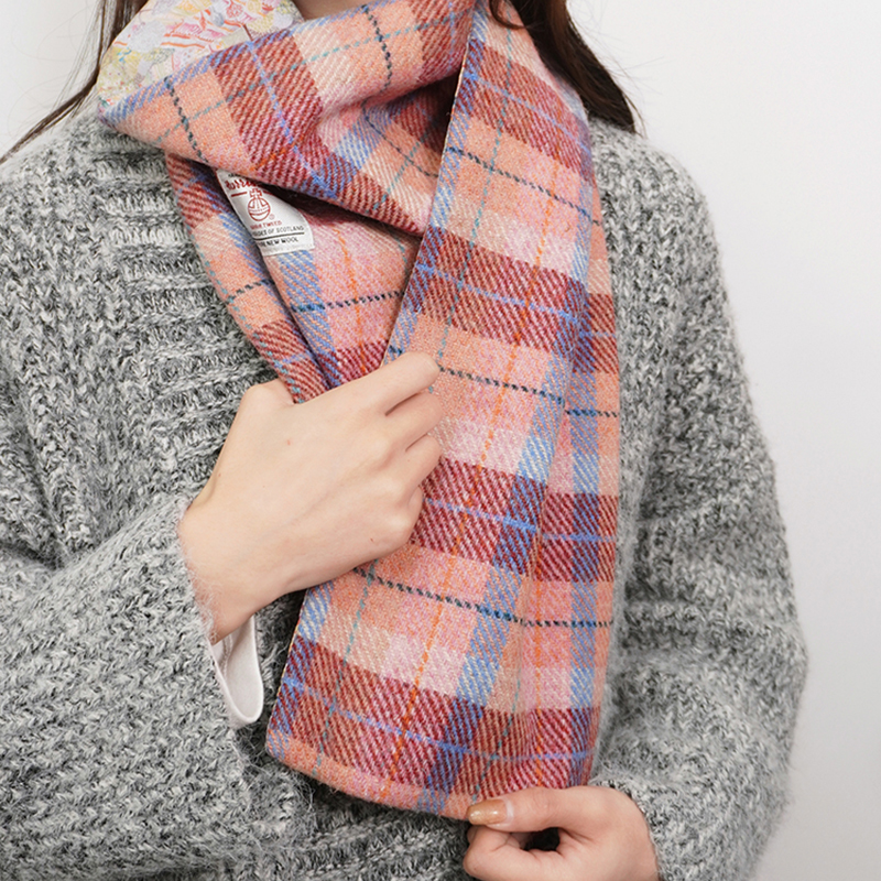 harris tweed哈里斯粗花呢秋冬进口纯羊毛围巾保暖围脖英伦格子
