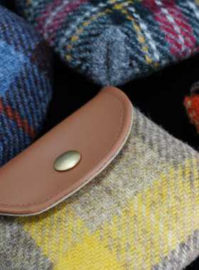 Harris tweed哈里斯粗花呢零钱包卡包小收纳包羊毛手工女士小钱包