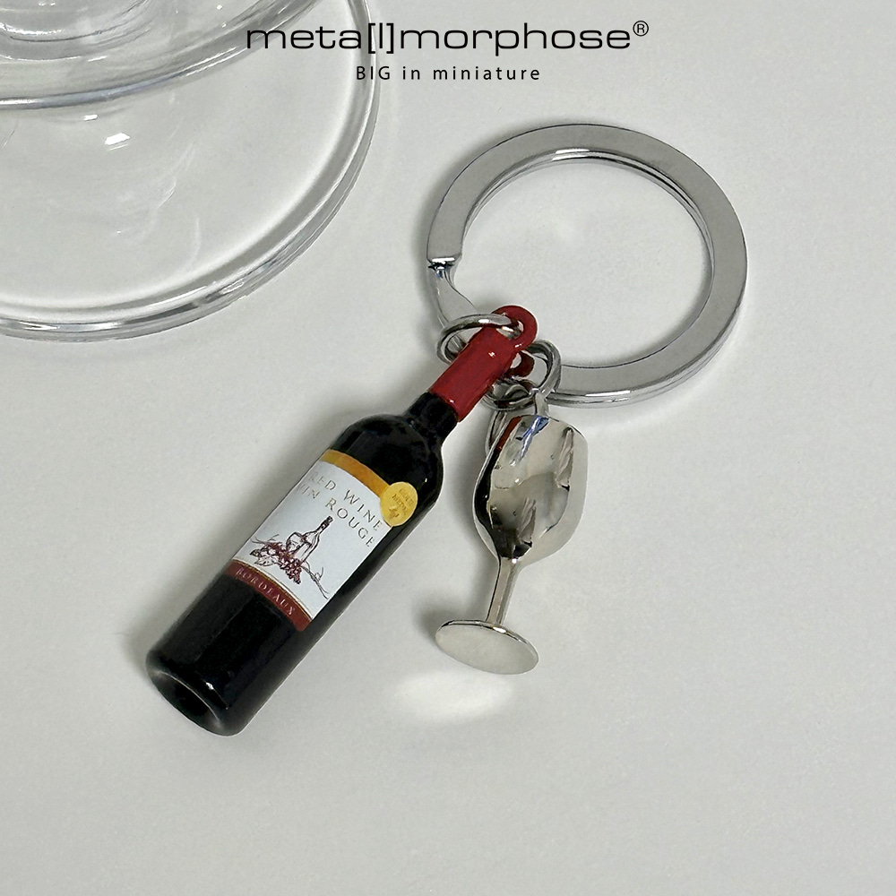 比利时metalmorphose红酒杯合金钥匙扣挂件高端创意生日礼品精致