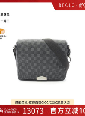 中古LV路易威登男包A级95新District PM涂层/防水帆布斜挎包黑色