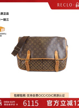 中古LV路易威登女包B级9新Congo MM老花斜挎包经典正品RECLO