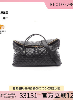 中古YSL圣罗兰男包A级95新Boston bag波士顿包牛皮手提包黑色正品