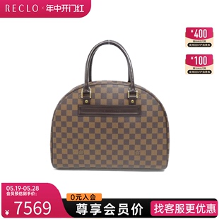 Nolita棋盘格手提包RECLO 中古LV路易威登女包A级95新Damier