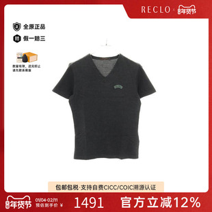 中古LV路易威登男A级95新T-shirtT恤棉上衣黑色reclo正品