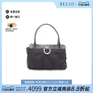 中古Gucci古驰女包A级95新shoulder bag斜挎包帆布托特包黑色