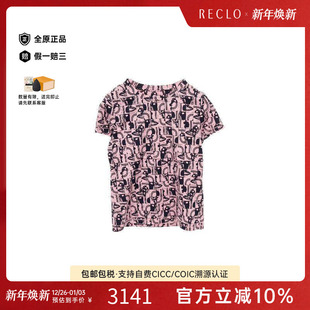上衣棉上衣 shirt短袖 中古Hermes爱马仕女A级95新short sleeve