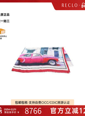 中古Chanel香奈儿女A级95新Stall披肩围巾丝绸围巾/丝巾红色正品