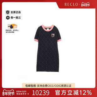 中古Chanel香奈儿女A级95新one piece连衣裙丝绸上衣蓝色
