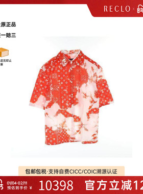 中古LV路易威登男A级95新tops上衣棉上衣红色时尚经典复古RECLO