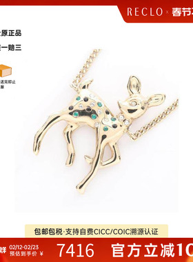 中古Chanel香奈儿女S级99新necklace项链镀金金属项链金色