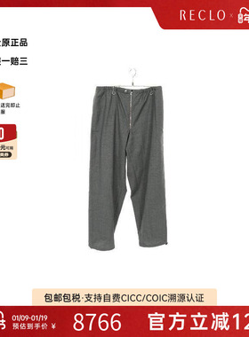 中古Prada普拉达男S级99新Pants裤子羊毛裤子灰色高级复古RECLO