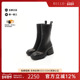 中古Chloe克洛伊女A级95新rain 黑色reclo正品 shoes雨鞋 牛皮鞋