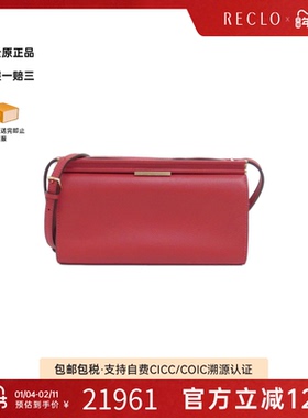 中古Hermes爱马仕女包A级95新Click Ash红色牛皮单肩包正品RECLO