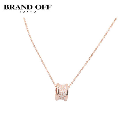 中古「95新」BVLGARI宝格丽B.ZERO1 满钻石项链K18玫瑰金385-46cm