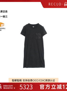 中古Hermes爱马仕女S级99新one piece连衣裙棉上衣黑色时尚RECLO