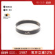 中古Hermes爱马仕女B级9新Enamel PM不锈钢手镯黑色简约小众RECLO