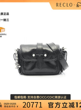 中古LV路易威登男包A级95新Shoulder bag肩包牛皮斜挎包黑色
