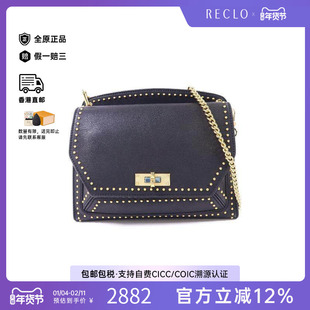 中古Bally巴利女包A级95新Shoulder bag肩包牛皮斜挎包黑色