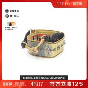 中古Dior迪奥女S级99新shoulder strap肩带帆布包挂件黑色正品