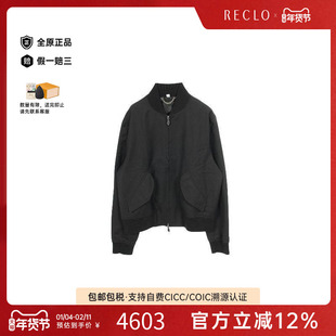 中古Burberry博柏利男A级95新blouson夹克衫羊毛外套黑色