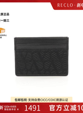 中古Valentino华伦天奴男S级99新card case卡包帆布卡包黑色RECLO