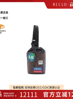 中古LV路易威登男包A级95新waist bag腰包涂层/防水帆布腰包棕色