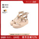 浅褐色reclo正品 中古Hermes爱马仕女S级99新sandals凉鞋 牛皮鞋