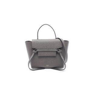 中古Celine赛琳女包A级95新Belt Bag Nano 鲶鱼包牛皮斜挎包灰色