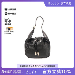 中古Gucci古驰女包B级9新Shoulder bag肩包牛皮单肩包黑色正品