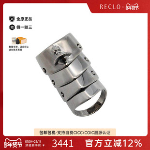 中古Vivienne Westwood薇薇安男S级99新ring戒指925银戒指黑色