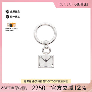 中古Hermes爱马仕女A级95新scarf ring丝巾扣不锈钢丝巾扣银色