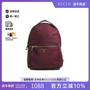 中古Michael Kors迈克高仕女包B级9新Backpack背包尼龙双肩包红色